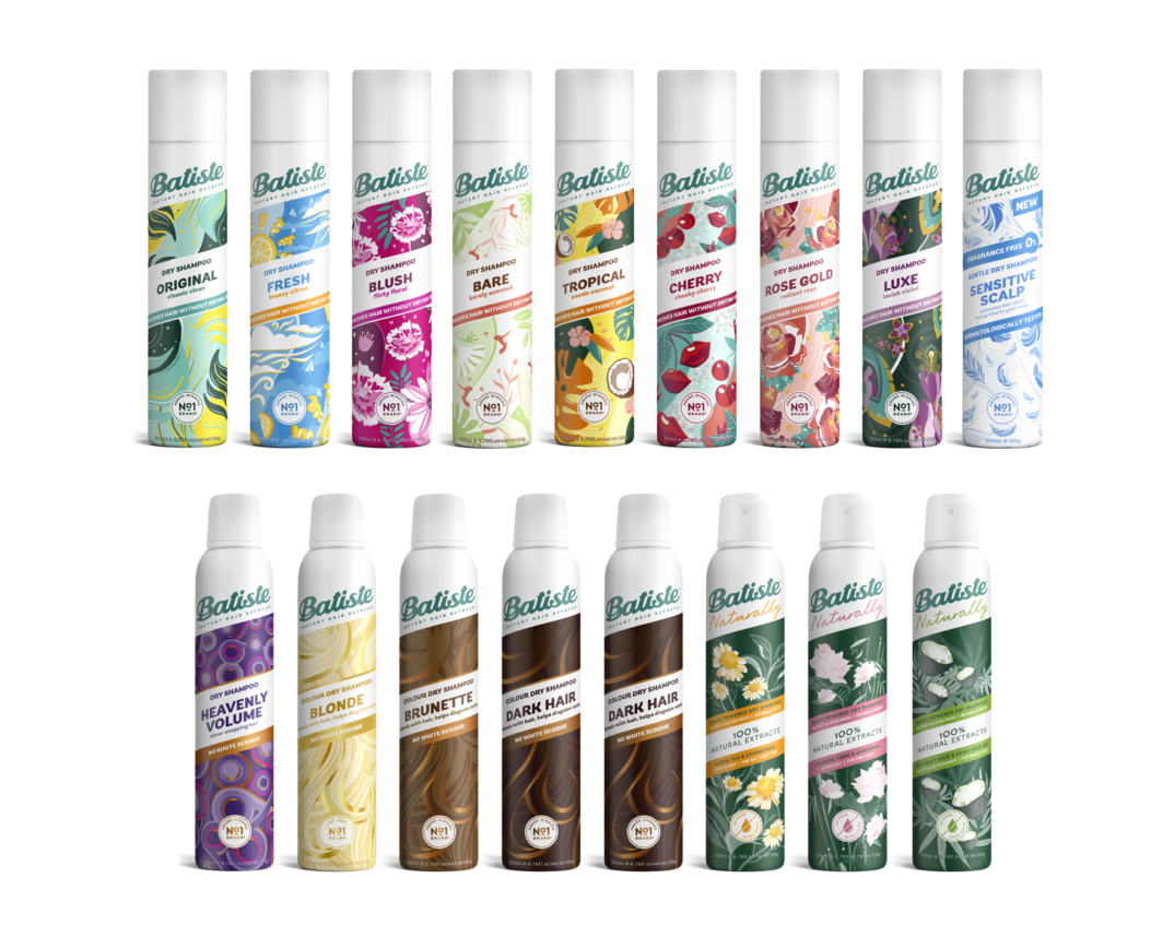 Batiste Trockenshampoo, Sortiment